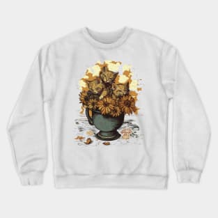 Starry Night Inspired Cat Gifts Funny Cat Crewneck Sweatshirt